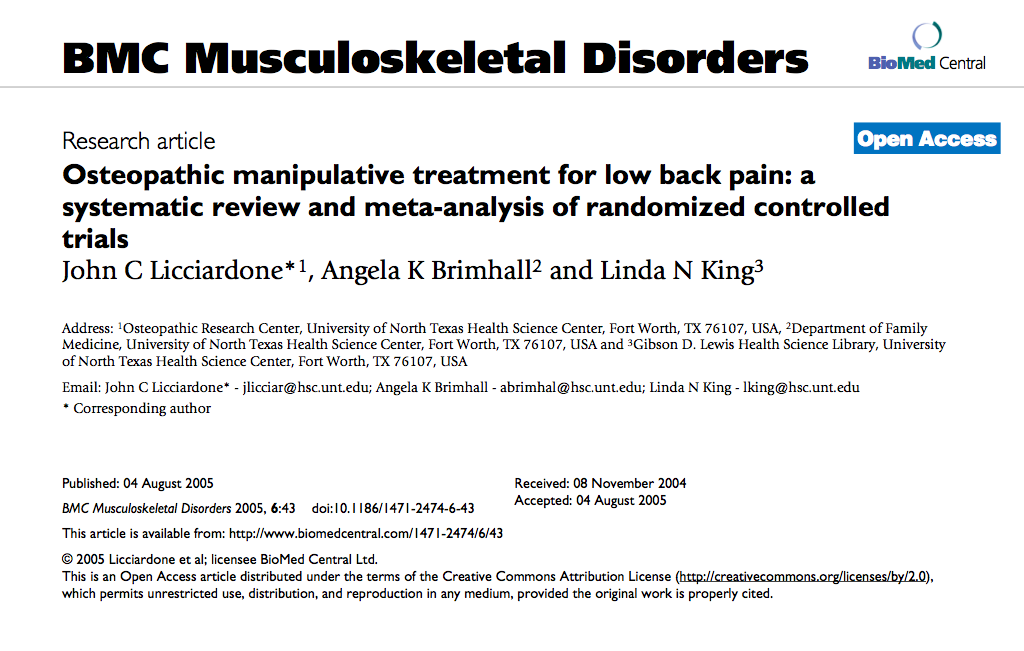 Ilustração do artigo: A osteopatia como tratamento eficaz das lombalgias - Parte II