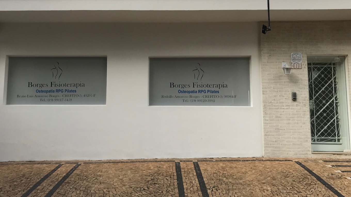 Fachada da clínica Borges Fisioterapia, na Rua Dr. Carlos Guimarães, 418, Cambuí