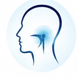 Ilustração de cabeça com dor na articulação temporomandibular
